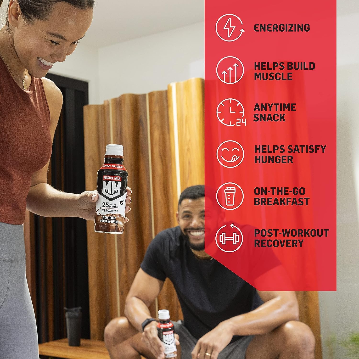 Muscle Milk Genuine Protein Shake, Cookies and Creme, 11.16 Fl Oz Bottle, 12 - View 3