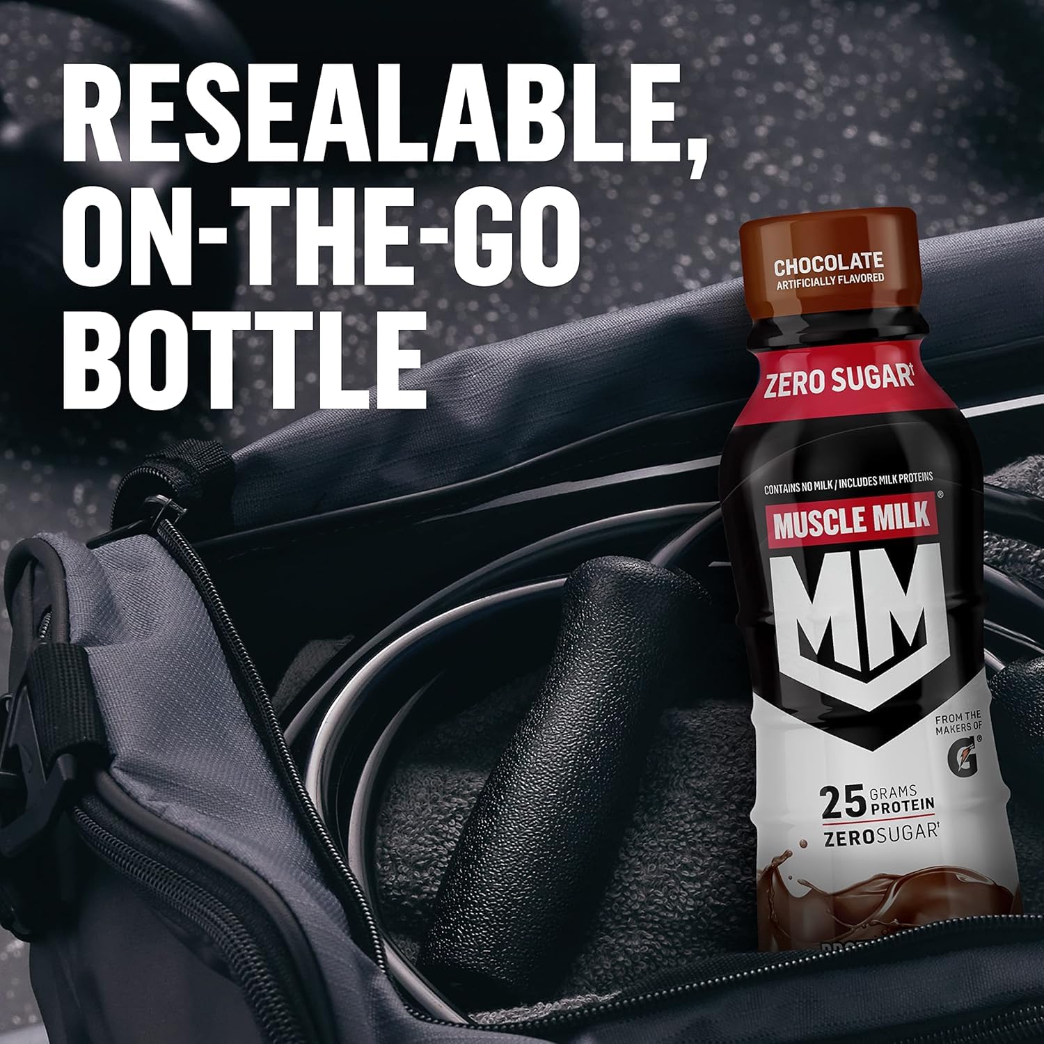 Muscle Milk Genuine Protein Shake, Cookies and Creme, 11.16 Fl Oz Bottle, 12 - View 4