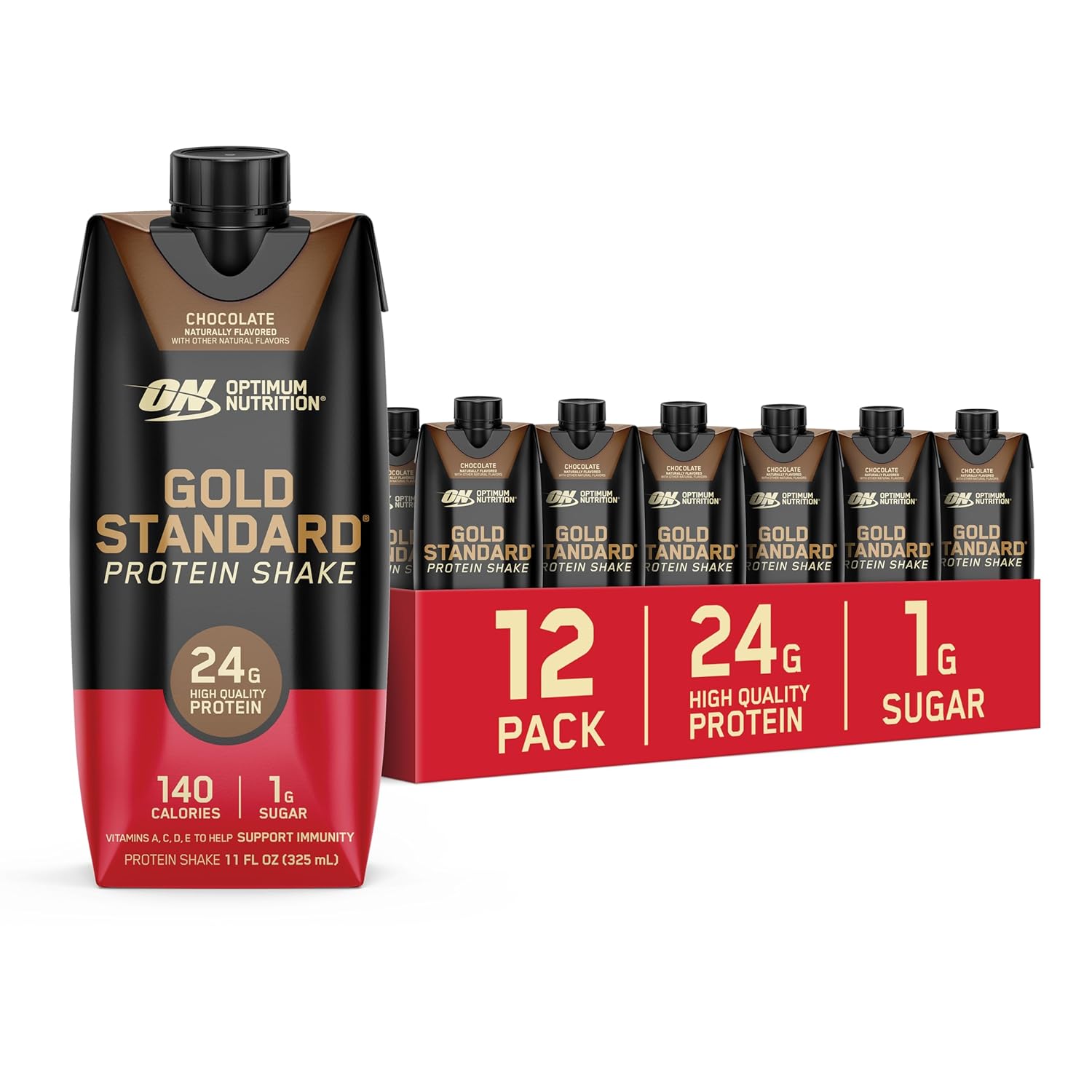 Optimum Nutrition Gold Standard Protein Shake, 24g Protein, Ready to Drink