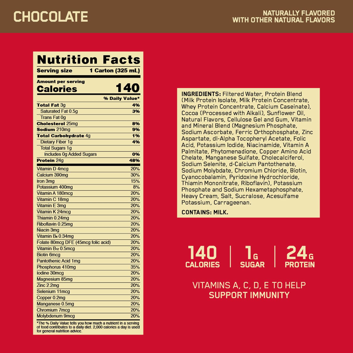 Optimum Nutrition Gold Standard Protein Shake, 24g Protein, Ready to Drink - View 2