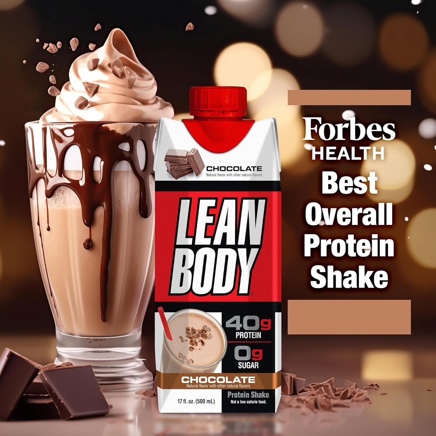 Labrada Lean Body Ready-to-Drink Chocolate Protein Shake, 40g Protein, Whey - View 2