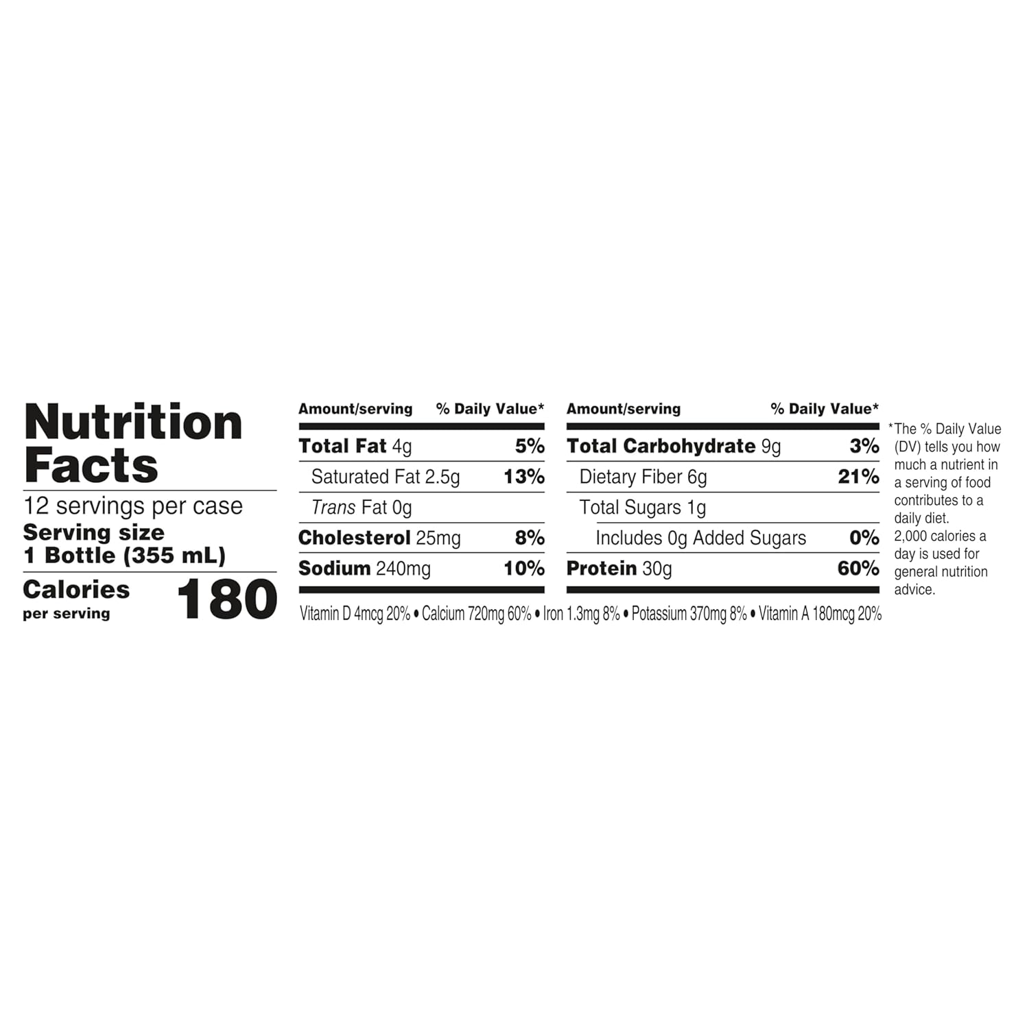 Oikos Protein Shake,Chocolate,30g High Protein Drinks,Shelf Stable,Ready to - View 2